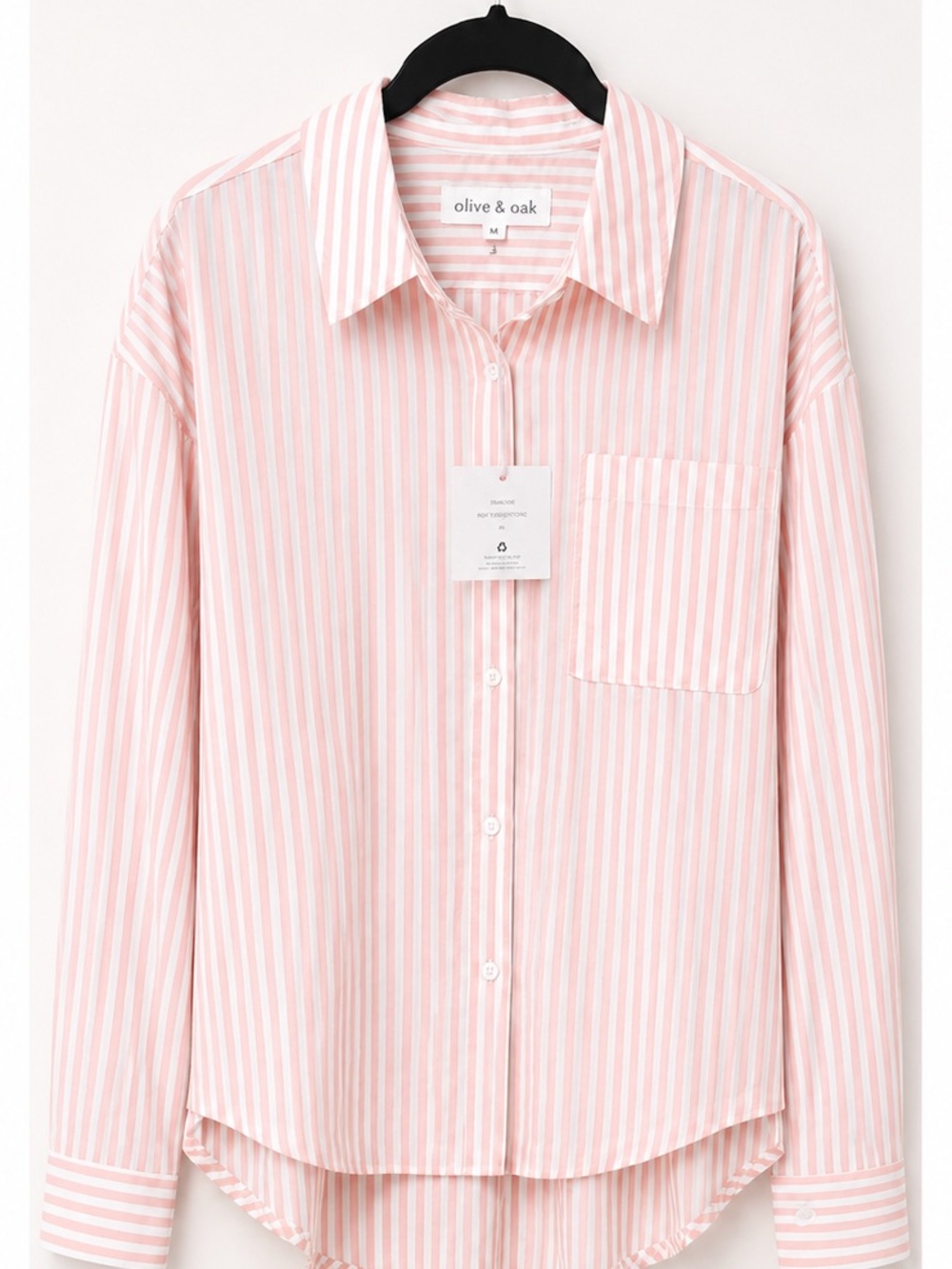Olive & Oak Pink and White Striped Kids Button-Down Shirt